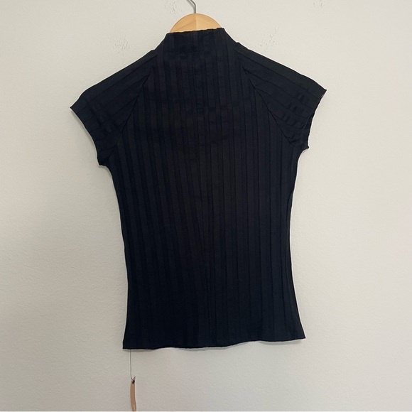 NWT REFORMATION Black Ribbed Giselle Mock Neck Top Size XS - Picture 7 of 7